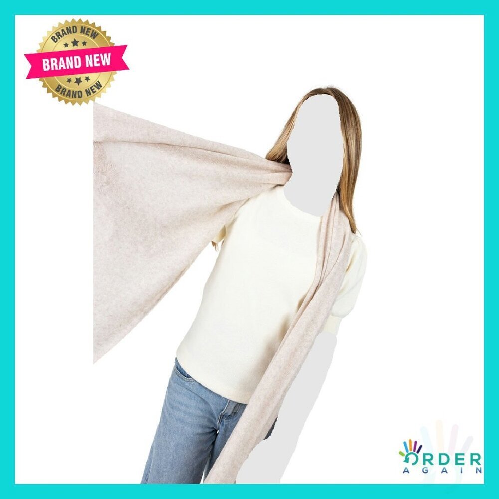 Luxury Cashmere Wool Blend Knitted Wrap Shawl Elegant Chic All-Season - Picture 8 of 8